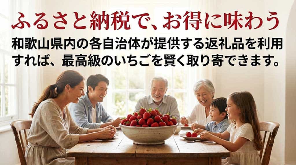 和歌山県内の各自治体が提供する返礼品を利用して、賢くまりひめを取り寄せる方法を紹介したスライド
