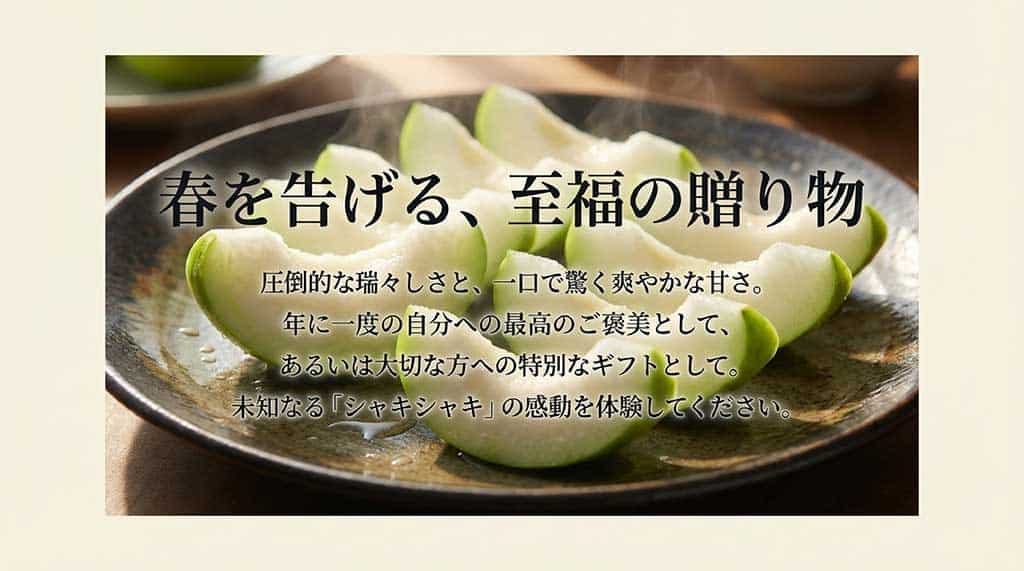 自分へのご褒美や大切な方へのギフトとしての魅力をまとめたスライド